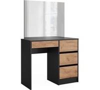 Vicco Coiffeuse Sherry, Anthracite/chêne doré, 90cm avec miroir Anthracite/chêne doré G