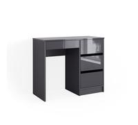 Vicco Coiffeuse Sherry, Anthracite Haute Brillance, 90 cm avec 4 tiroirs