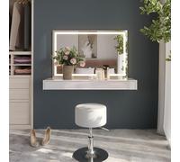 Coiffeuse Sherry 120cm avec miroir LED et tabouret Blanc Vicco 59578