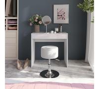 Vicco Coiffeuse Sherry, Blanc/Blanc Brillant, 81.4cm avec Tabouret