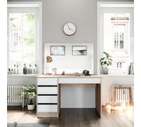 Coiffeuse Sherry, 120cm, Blanc/Sonoma, Vicco