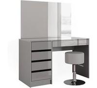 Vicco Coiffeuse Sherry, Gris, 120cm avec tabouret Gris G