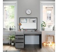 Vicco Coiffeuse Sherry, Gris, 120cm sans Miroir