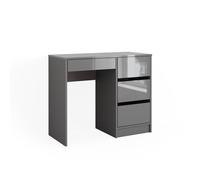 Vicco Coiffeuse Sherry, Gris Haute Brillance, 90 cm avec 4 tiroirs