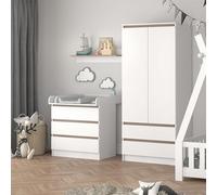 Vicco Commode à Langer Emma, Blanc/Sonoma, 80x87cm