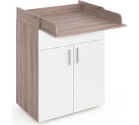 Vicco commode à langer Lena, 75 x 100 cm, Blanc/Sonoma/Sonoma