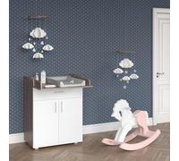 Vicco Commode à Langer Lena, Blanc/Sonoma, 75.2x101.5cm