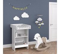 Vicco Commode à Langer Leo, Blanc, 60x103cm, avec étagère Ouverte et Plan à Langer Amovible