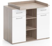 Vicco Commode à Langer Leonie, Sonoma/Blanc, 113 x 100 cm