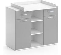 Vicco Commode à Langer Leonie, Gris/Blanc, 113 x 100 cm
