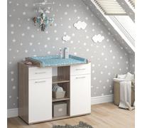 Vicco Commode à Langer Leonie, Sonoma, 113x109cm, avec Plan à Langer Amovible pour Une Utilisation comme Commode