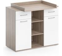 Vicco Commode à Langer Leonie, Sonoma/Blanc, 113 x 100 cm
