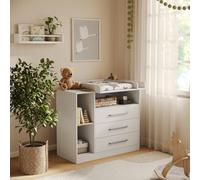 Vicco Commode à Langer Olina, Blanc 110 x 93 cm