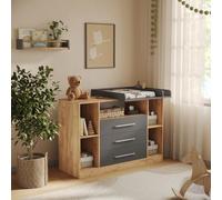 Vicco Commode à Langer Olina, Chêne doré/Anthracite 138.3 x 93 cm