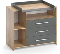 Vicco Commode à Langer Oskar, Chêne de Force doré/Anthracite, 113 x 100 cm