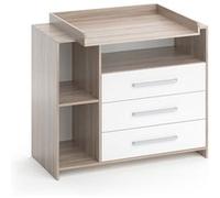 Vicco Commode à langer Oskar, Blanc/Sonoma, 113x100cm Blanc/Sonoma G