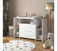 Vicco Commode à Langer Oskar, Chêne Blanc/Force de l'or, 143.2x93cm