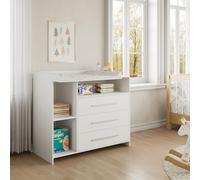 Commode à langer Paula 110x93.5cm avec plan à langer Blanc Vicco