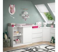 Vicco Commode à Langer Ruben, Blanc, 113 x 93 cm avec Plan à Langer