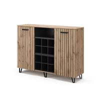 Vicco Commode Amber, Marron, 38x100cm avec 2 Portes, avec Compartiment de Rangement pour Espace de Stockage supplémentaire