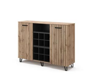 Vicco Commode "Amber", Marron, 38x100cm | avec 2 portes, avec compartiment de rangement pour espace de stockage supplémentaire