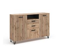 Vicco Commode avec tiroirs Amber, Chêne/Noir, 150 x 100 cm