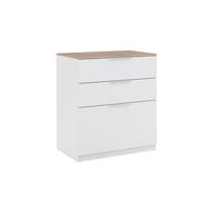 Vicco Commode avec tiroirs Betti, Blanc/Sonoma, 50x90cm