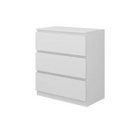 Vicco Commode avec tiroirs Calisto, Blanc/Blanc, 70 x 78.5 cm