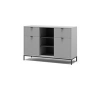 Vicco Commode avec tiroirs Eliza, Gris, 120x81.2cm avec 2 tiroirs et 2 Portes