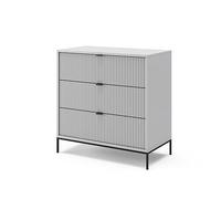 Vicco Commode avec tiroirs Eliza, Gris, 42x81.2cm avec 3 tiroirs, pour Le Rangement et l’Organisation dans Le Salon ou la Chambre