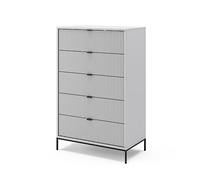 Vicco Commode avec tiroirs Eliza, Gris, 76x120cm, pour Le Rangement et l’Utilisation dans la Chambre ou Le Couloir