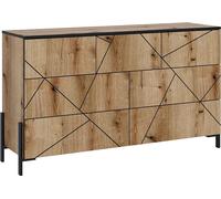 Vicco Commode avec tiroirs Hatto, 139.8x80.2cm avec 7 tiroirs, Chêne