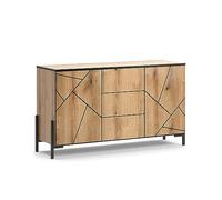 Vicco Commode avec tiroirs Hatto, Chêne, 124x69.6cm, adapté au Rangement et au Stockage dans la Chambre à Coucher