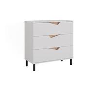 Vicco Commode avec tiroirs Marelle, Blanc/Artisan, 80x81.2cm avec 3 tiroirs
