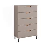 Vicco Commode avec tiroirs Marelle, Greige/Artisan, 76x120cm avec 5 tiroirs, Convient pour Le Rangement de vêtements et d’Objets du Quotidien