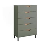 Vicco Commode avec tiroirs Marelle, Vert/Artisan, 76x120cm