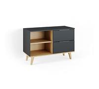 Vicco Commode avec tiroirs Nautica, Anthracite/Hêtre, 90 x 61 cm