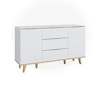 Vicco Commode avec tiroirs "Nautica", Blanc 138 x 82 cm | pour le rangement de vêtements et d’objets du quotidien