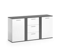Vicco Commode avec tiroirs Novelli, Anthracite/Blanc, 155 x 80 cm avec tiroirs