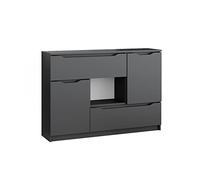 Commode avec tiroirs Ruben, 30x84cm, Anthracite, Anthracite, Vicco
