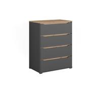 Vicco Commode avec tiroirs Ruben, Anthracite/Chêne Artisan, 80x100.7cm