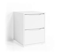 Vicco Commode avec tiroirs Ruben, Blanc, 40.2x53.6cm, Convient comme Table de Chevet pour Lits boxspring