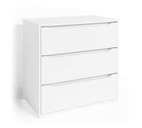 Vicco Commode avec tiroirs Ruben, Blanc, 48x77.6cm, pour Le Rangement de vêtements et d’Objets du Quotidien