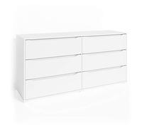 Vicco Commode avec tiroirs Ruben, Blanc, 48x77.6cm, pour Le Rangement de vêtements et d’Objets du Quotidien