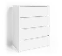 Vicco Commode avec tiroirs Ruben, Blanc, 80 x 102 cm