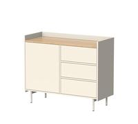 Vicco Commode avec tiroirs Velina, Crème, 100x82cm | avec 3 tiroirs et 1 porte, pour le rangement de vêtements et d’objets du quotidien
