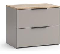 Vicco Commode avec tiroirs Wido, 60x50cm avec 2 tiroirs, Grège/Sonoma