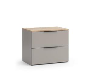 Vicco Commode avec tiroirs Wido, Grège, 60x50cm avec 2 tiroirs, pour Le Rangement de vêtements et d’Objets du Quotidien