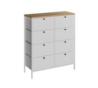 Vicco Commode Belaro, Blanc, 80x95cm avec 8 tiroirs, pour Le Rangement de vêtements et d’Objets du Quotidien