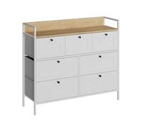 Vicco Commode Belaro, Blanc, 98x85cm avec 7 tiroirs, pour Le Rangement de vêtements et d’Objets du Quotidien